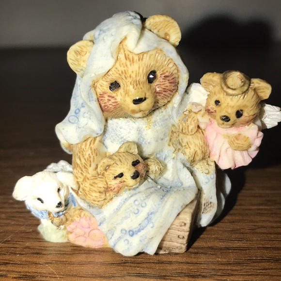 Adorable Vintage Miniature 10-piece Bear Nativity Tea Set - Picture 3 of 8